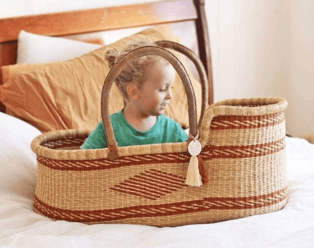 Clearance Moses Basket Giveaway Bundle - Brown Weave