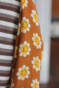 Thumbnail for ‘Happy Days’ Organic Muslin Swaddle Wrap (Bamboo + Organic Cotton)