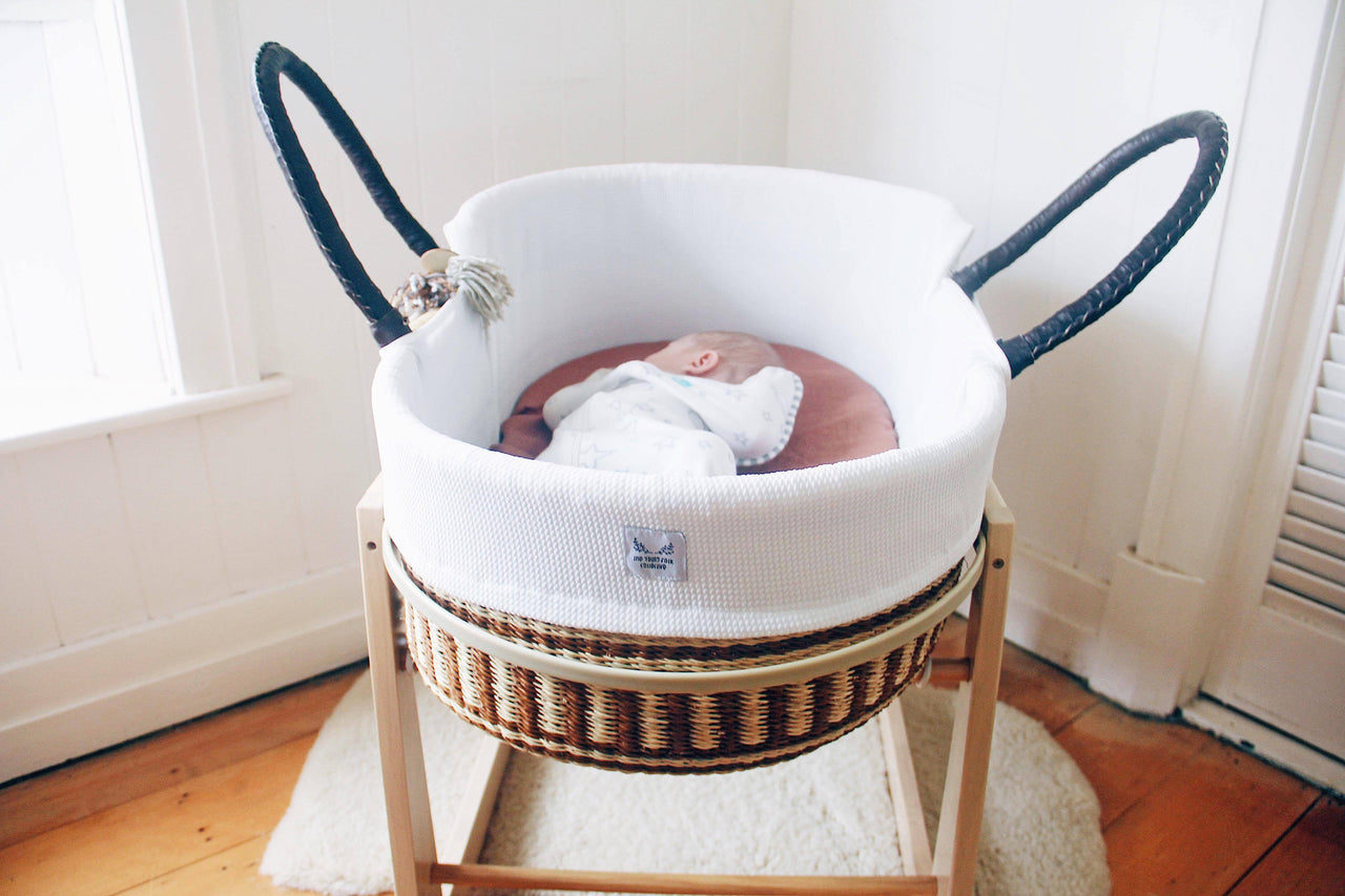 white moses basket liner