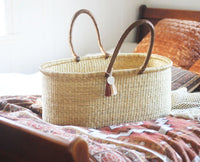 Thumbnail for Moses Basket Brown Handles