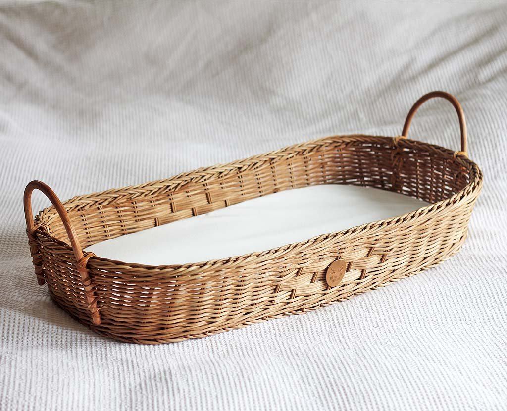 rattan change basket