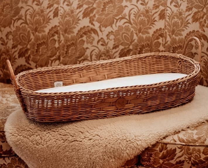 rattan changing basket