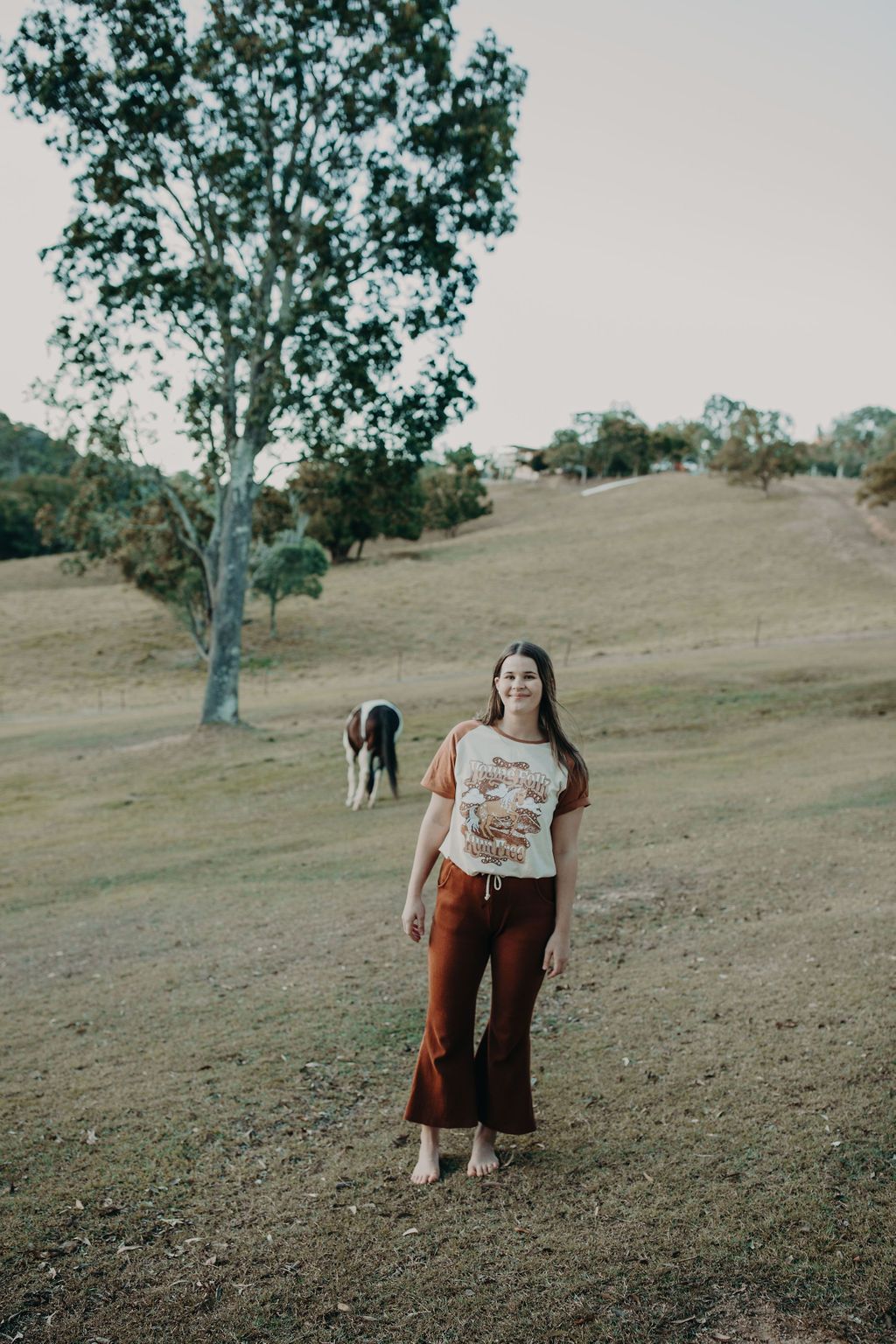 Ribbed Organic Cotton Flared Pants // Chocolate - Adult's