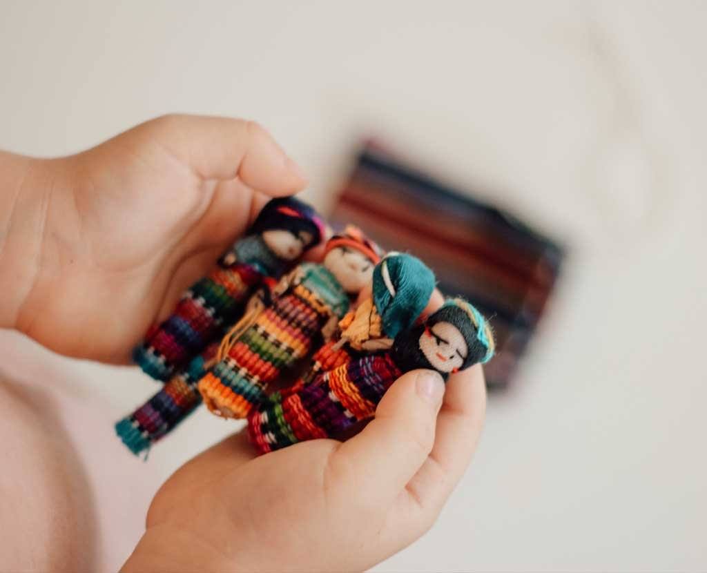 Worry Dolls - 6 x 5cm Dolls In A Cotton Pouch