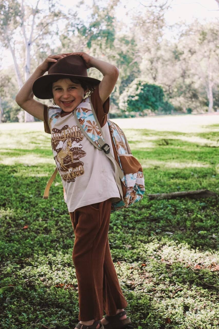 kids backpack with suns