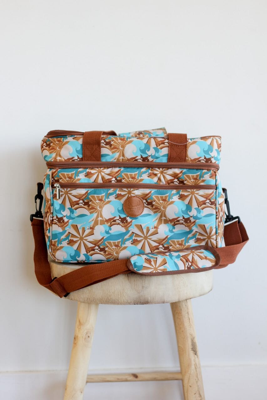 blue beach cooler bag