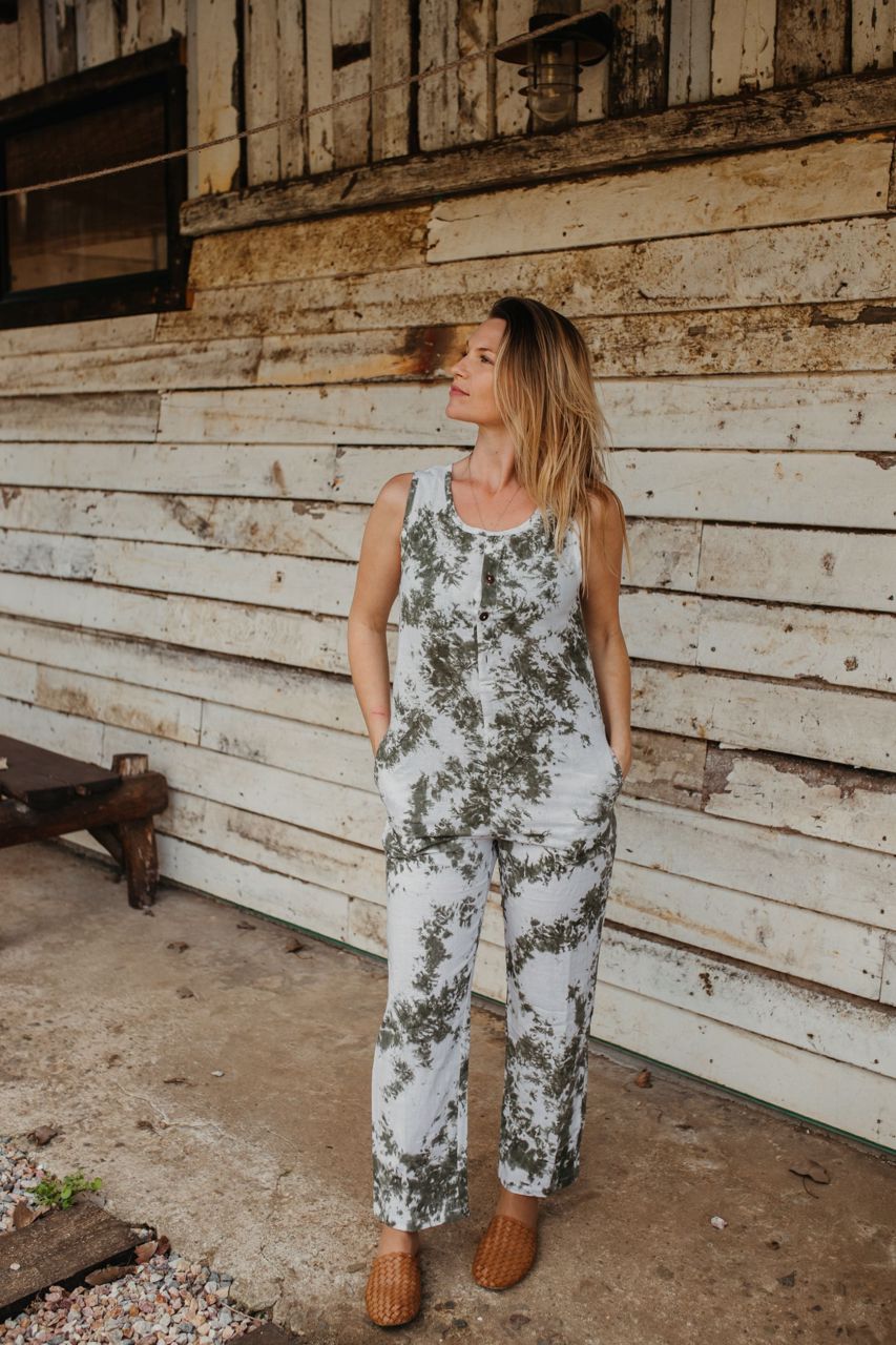 Lola Reversible Women's Jumpsuit // Forest - The Young Folk Collective