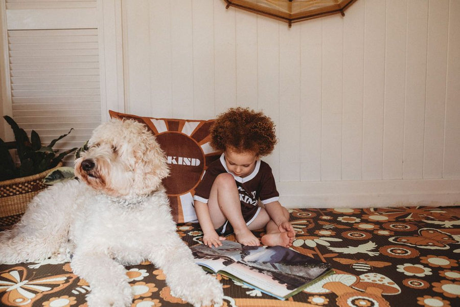 baby playmat with dog