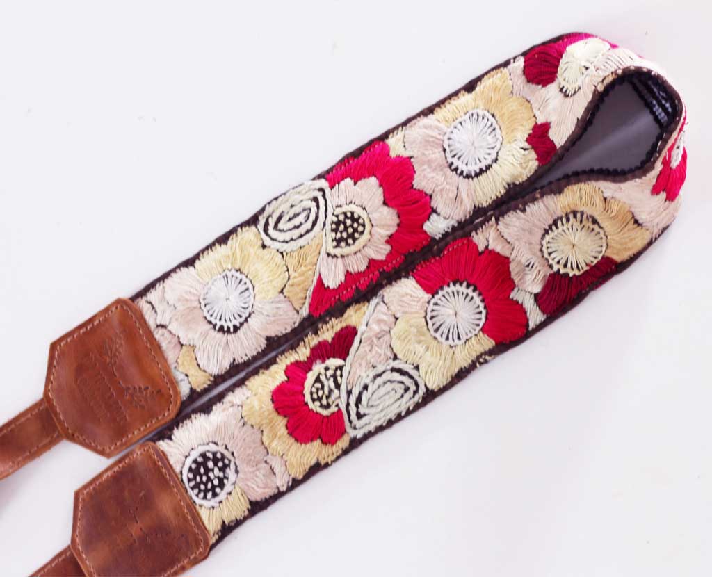 Guatemalan Embroidered Huipil Camera Strap