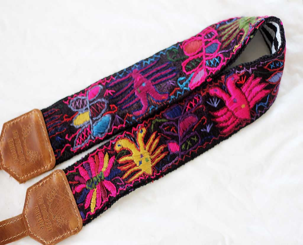 Guatemalan Embroidered Huipil Camera Strap