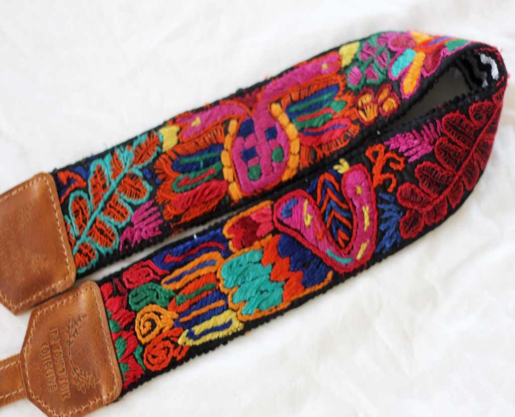 Guatemalan Embroidered Huipil Camera Strap