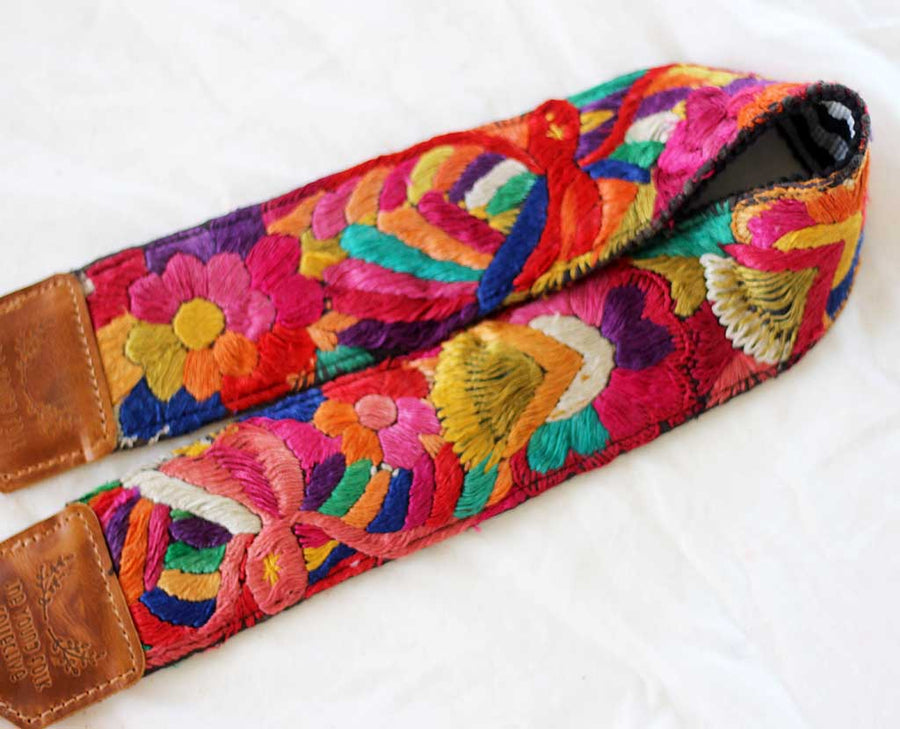 Guatemalan Embroidered Huipil Camera Strap