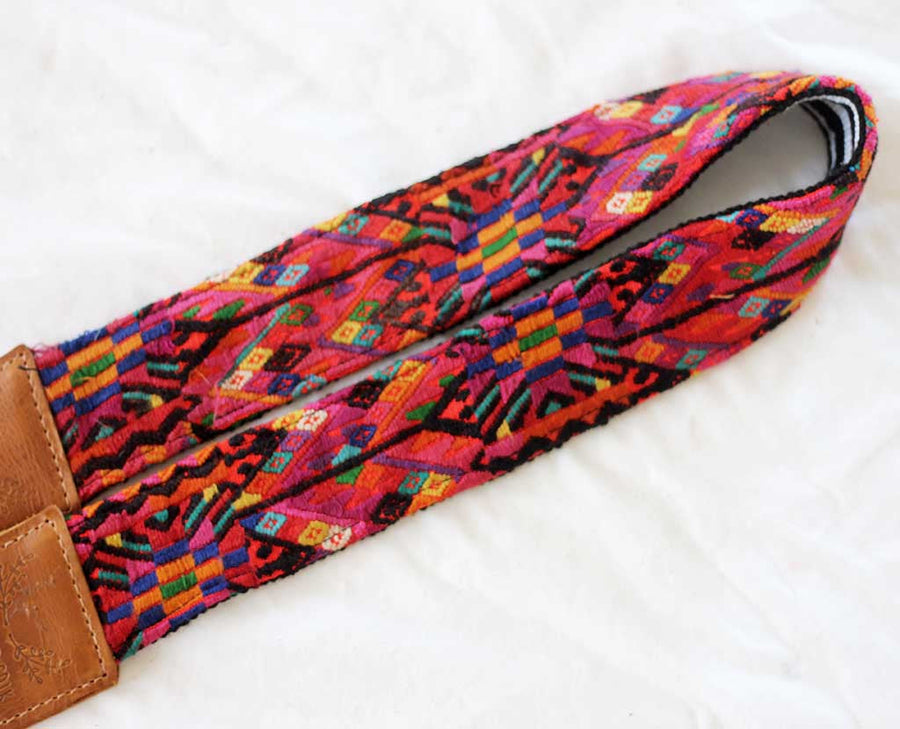 Guatemalan Embroidered Huipil Camera Strap