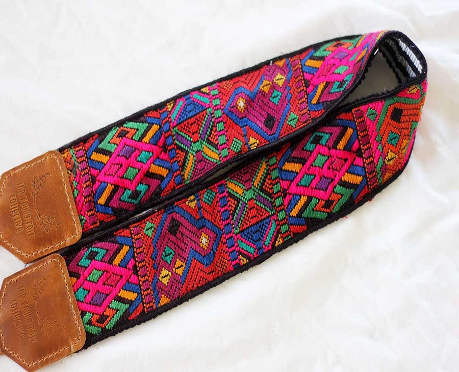 Guatemalan Embroidered Huipil Camera Strap