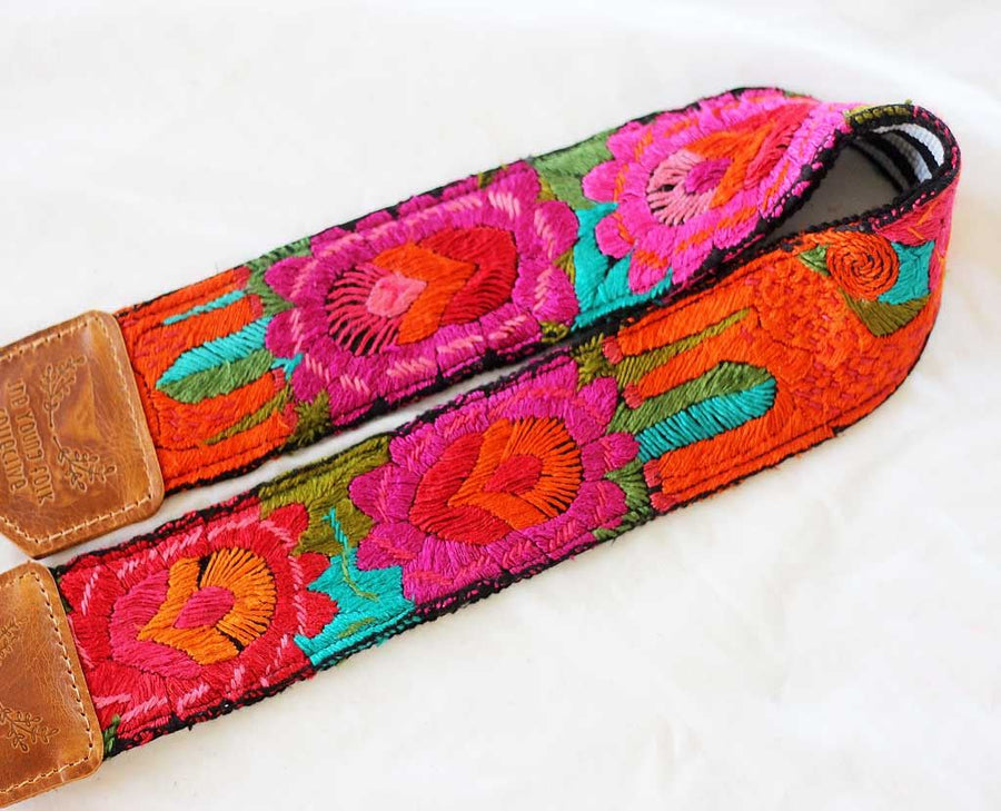 Guatemalan Embroidered Huipil Camera Strap