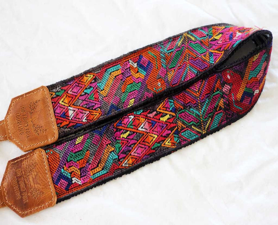Guatemalan Embroidered Huipil Camera Strap