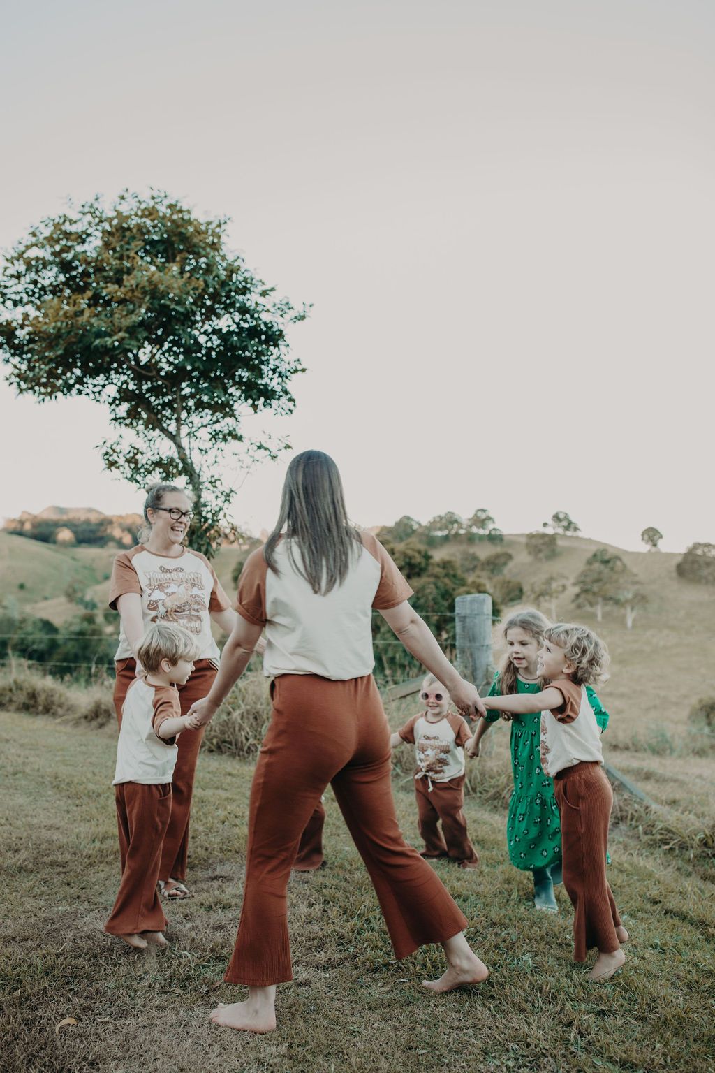 Ribbed Organic Cotton Flared Pants // Chocolate - Adult's