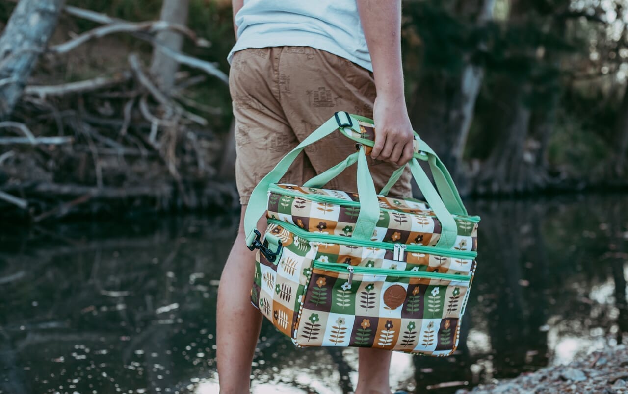 green cooler bag for picnic