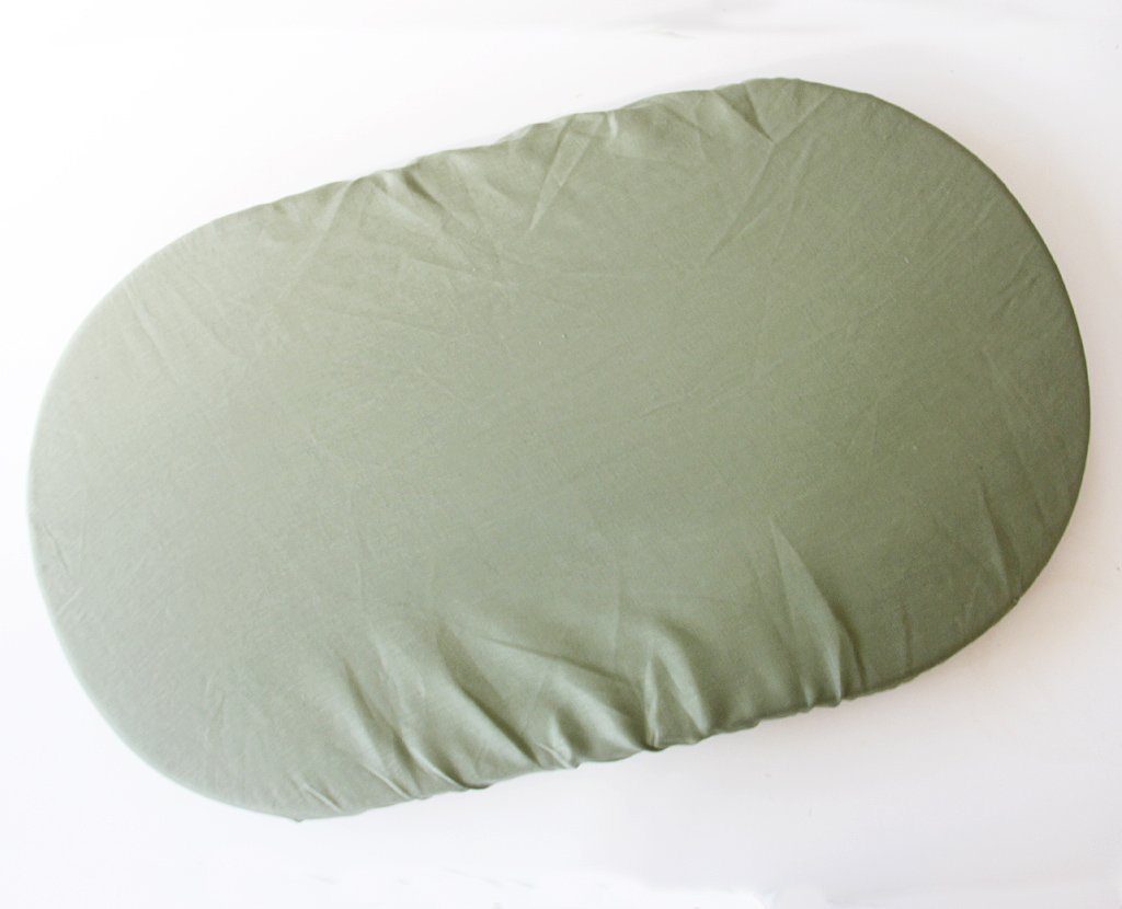 green moses basket sheets