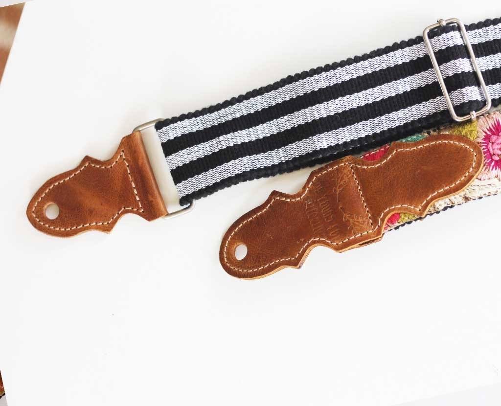 Embroidered Huipil Guitar Strap