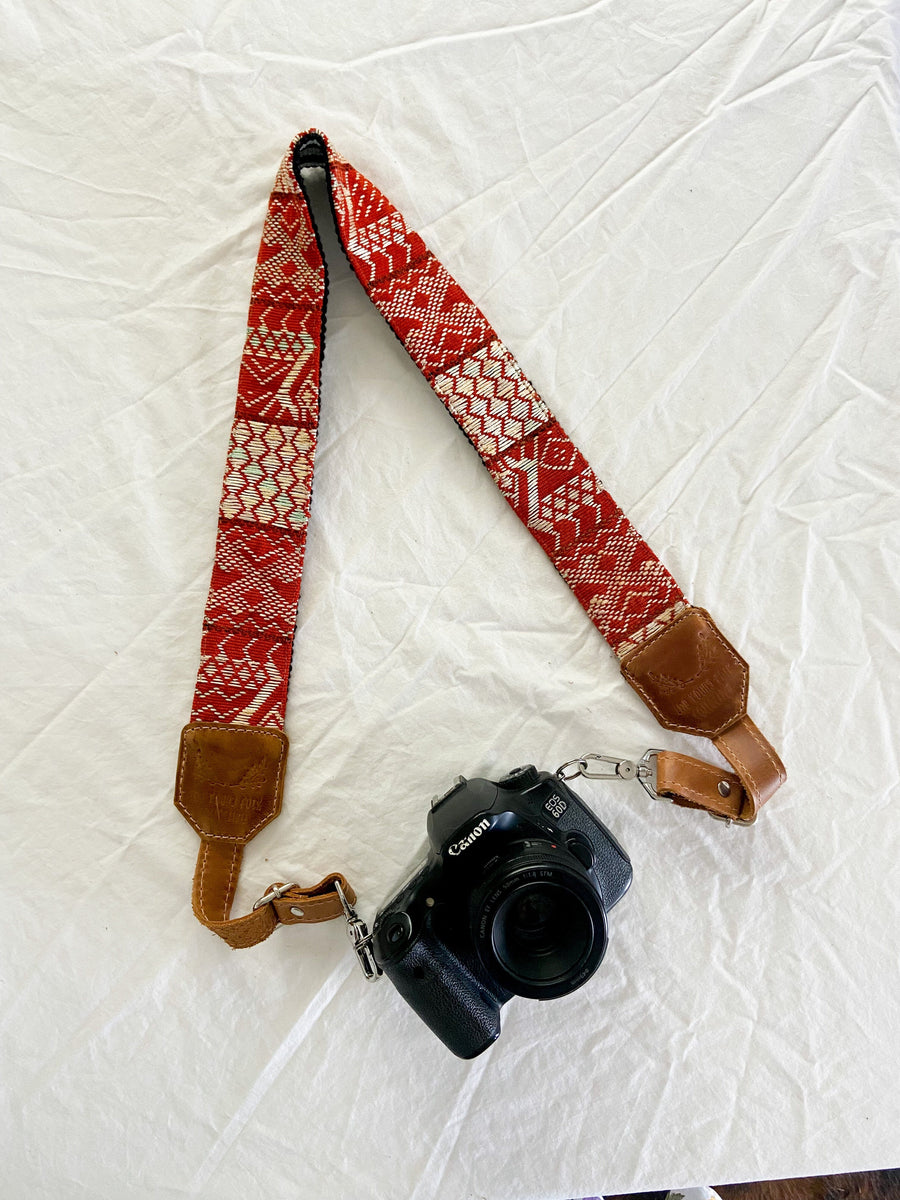 Guatemalan Embroidered Huipil Camera Strap