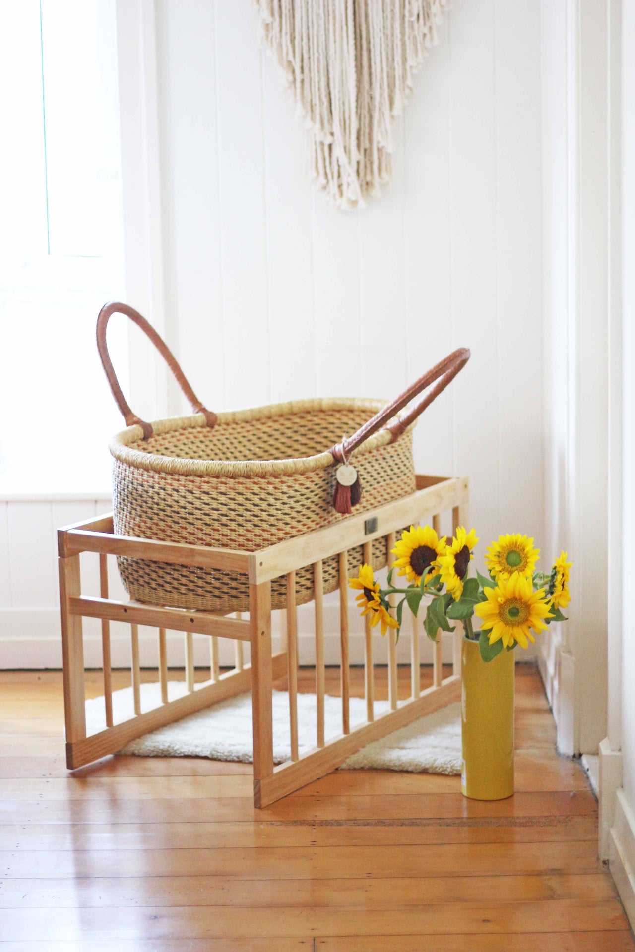 Stationary Moses Basket Stand - Raw