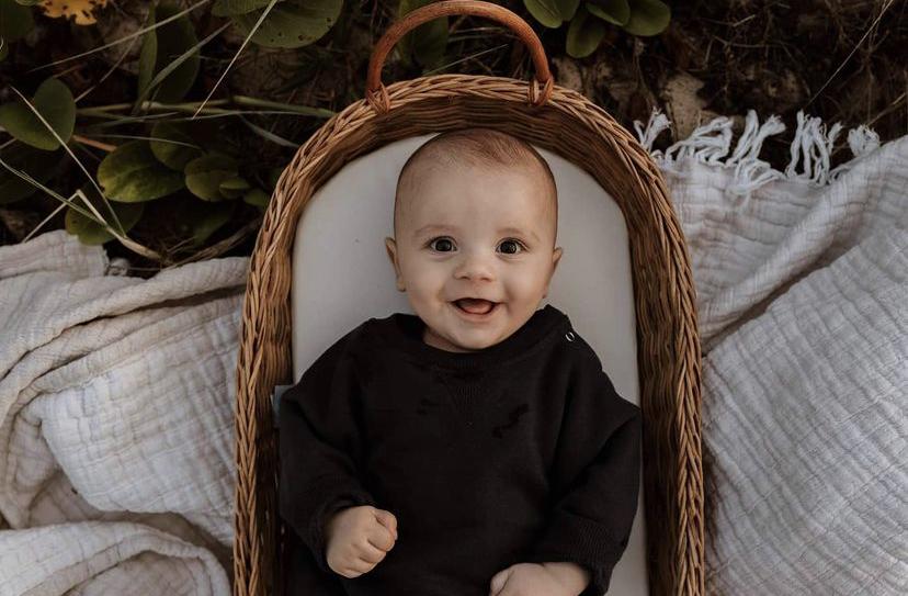 Baby Changing Basket - ‘Heirloom’ (Mattress Included)