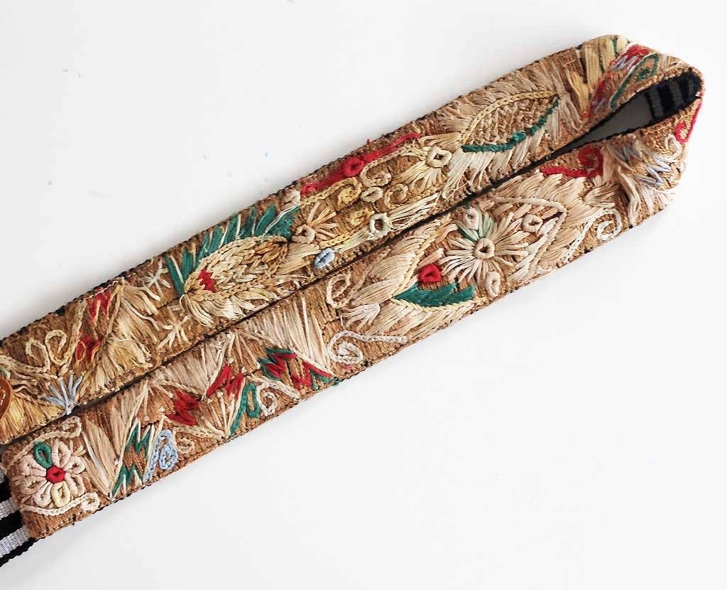 Embroidered Huipil Guitar Strap