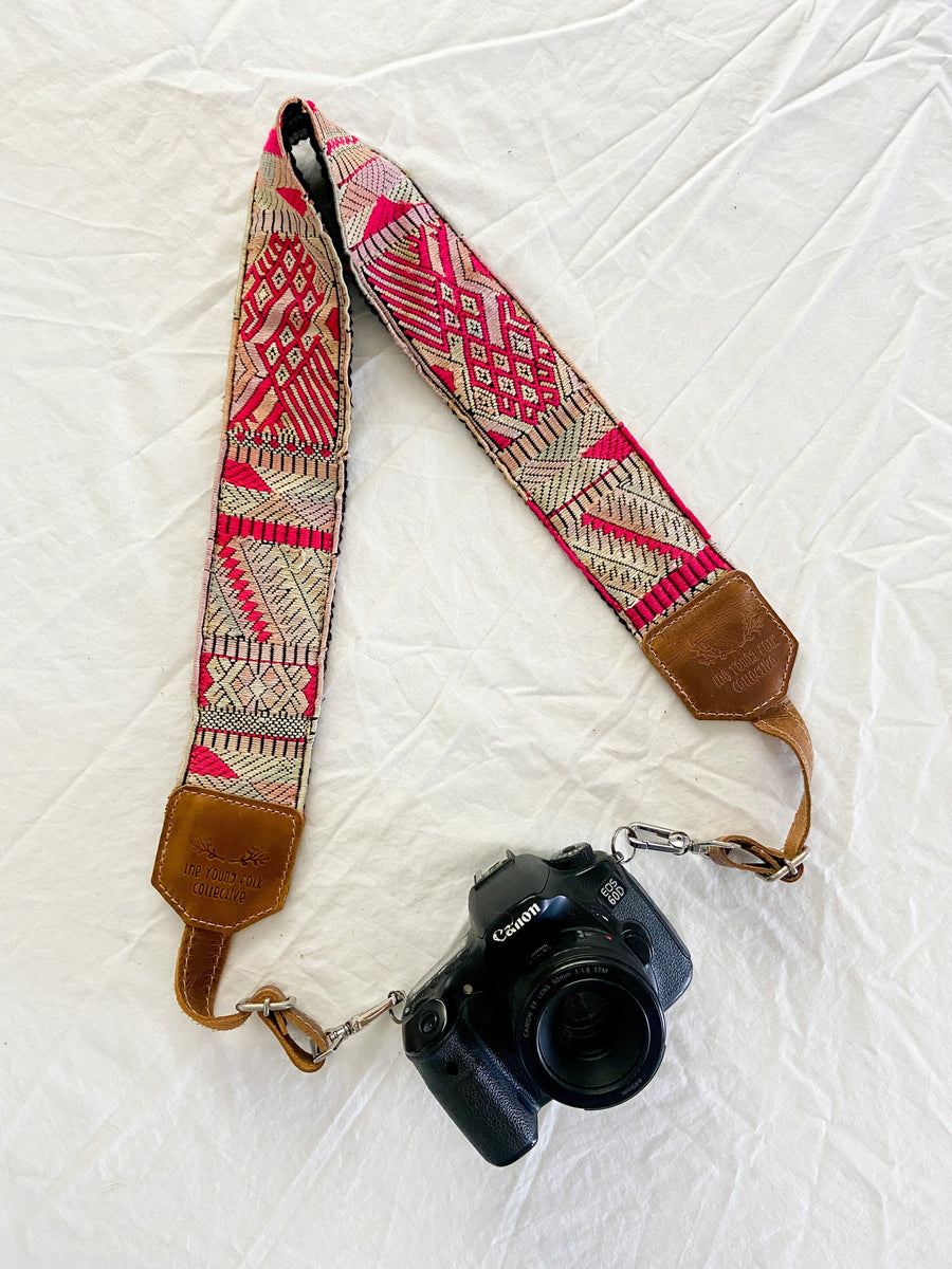 Guatemalan Embroidered Huipil Camera Strap