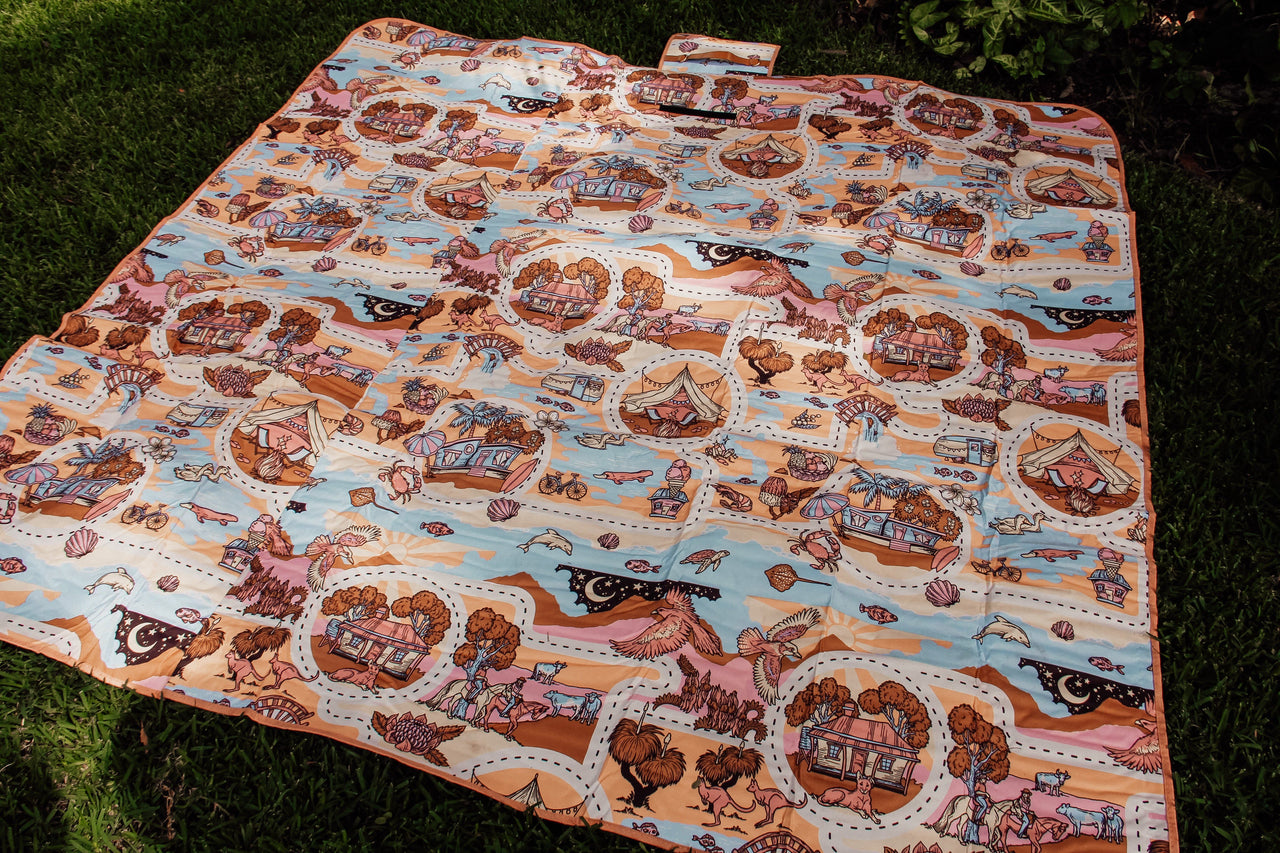 ‘Outback Adventure' Waterproof Picnic Rug