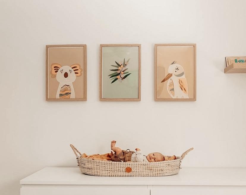 Baby Changing Basket - ‘Snow’ (Mattress Not Included)