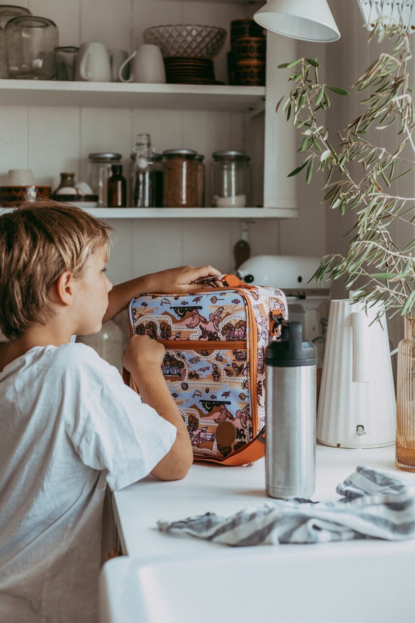 peach insulated lunch bag