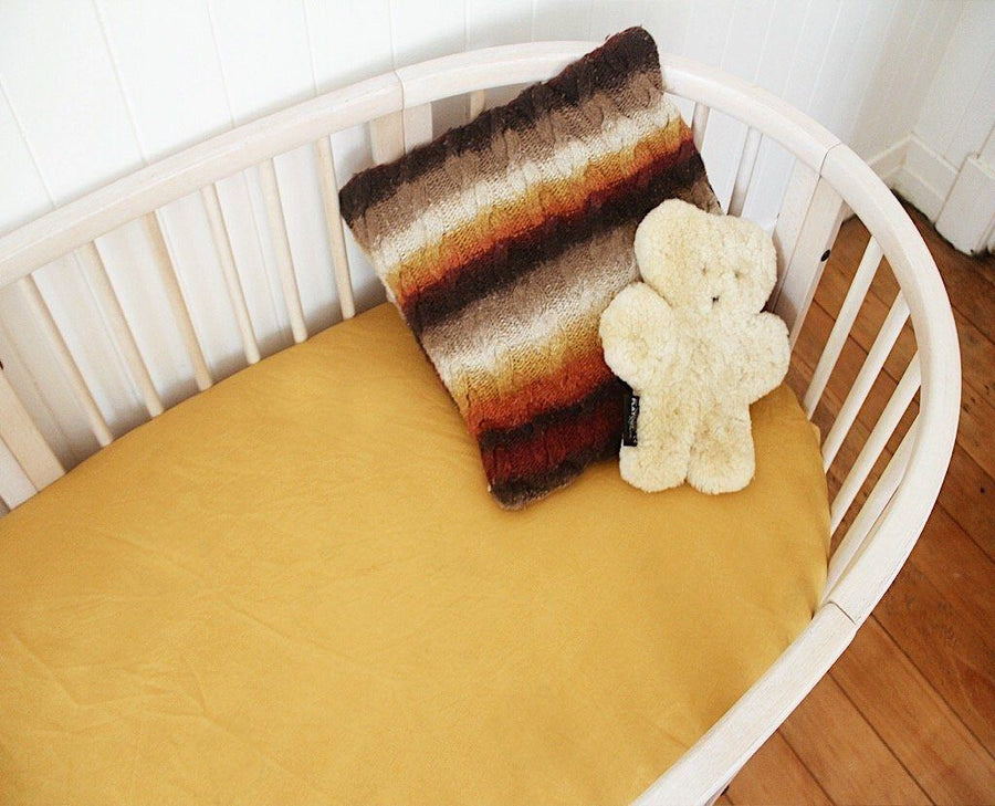 100% Pure Linen Cot Sheet - Sunshine