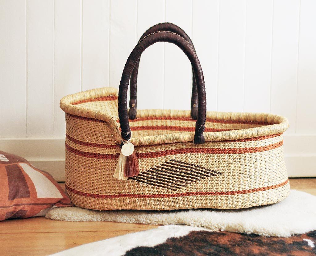 Clearance Moses Basket Giveaway Bundle - Brown Weave