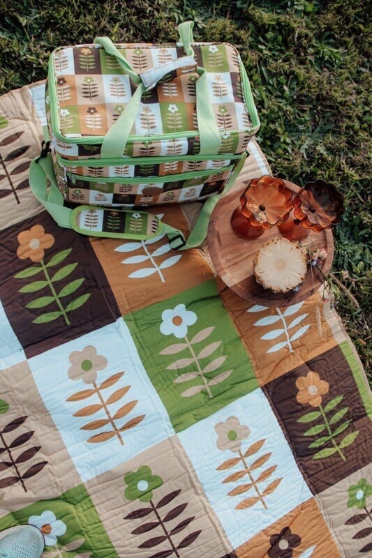 picnic rug on grass