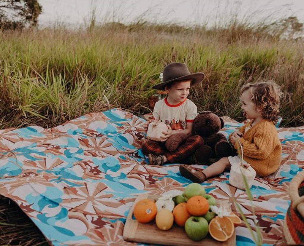 picnic rug on grass